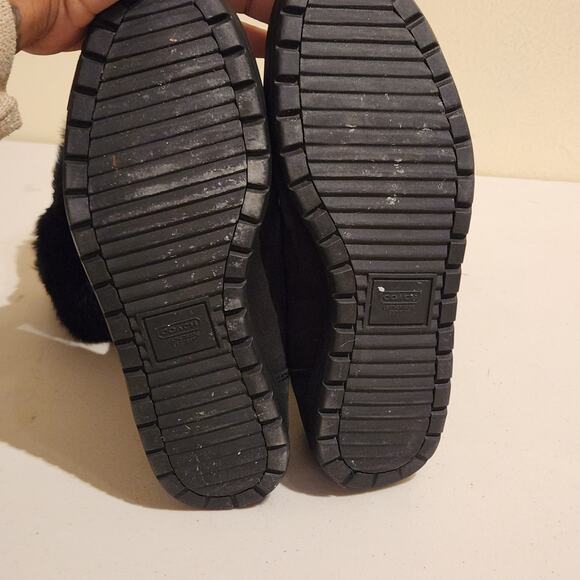 Coach Black Faux Fur Lined Quilted Boots Size 6 Women's Winter Snow Designer Y2K - Picture 9 of 11